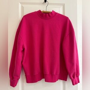 & Other Stories drop shoulder mock neck pullover sweatshirt